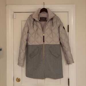 EDDIE BAUER - QUILTED DOWN WOOL COAT - Women’s Small